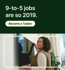 Tasker mounting a TV in ad to become a Tasker